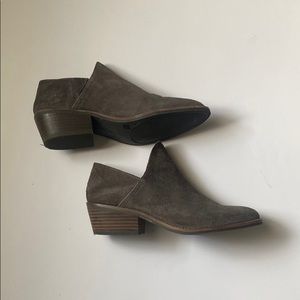 Lucky Brand Gray Suede Booties